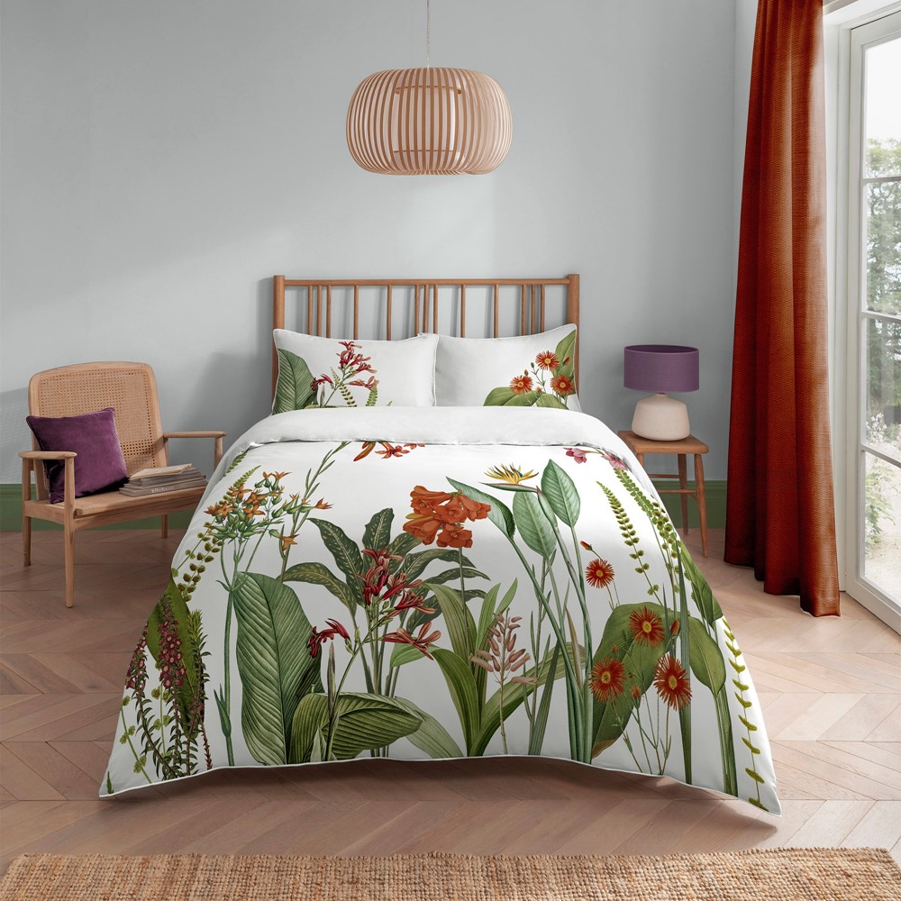 Arcadia Floral Bedding Set by Graham & Brown in Lush White